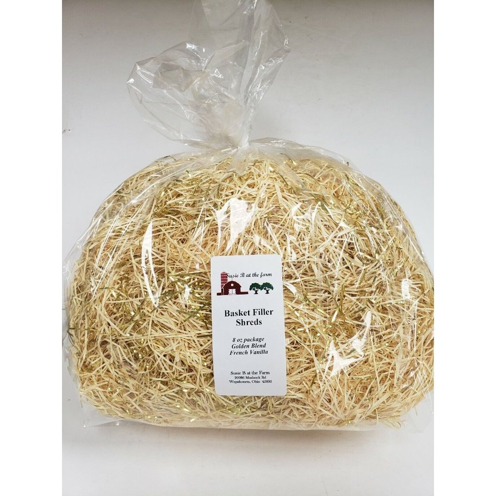 Gift Basket Shreds, 8 oz package, New old stock. Golden Blend w French Vanilla